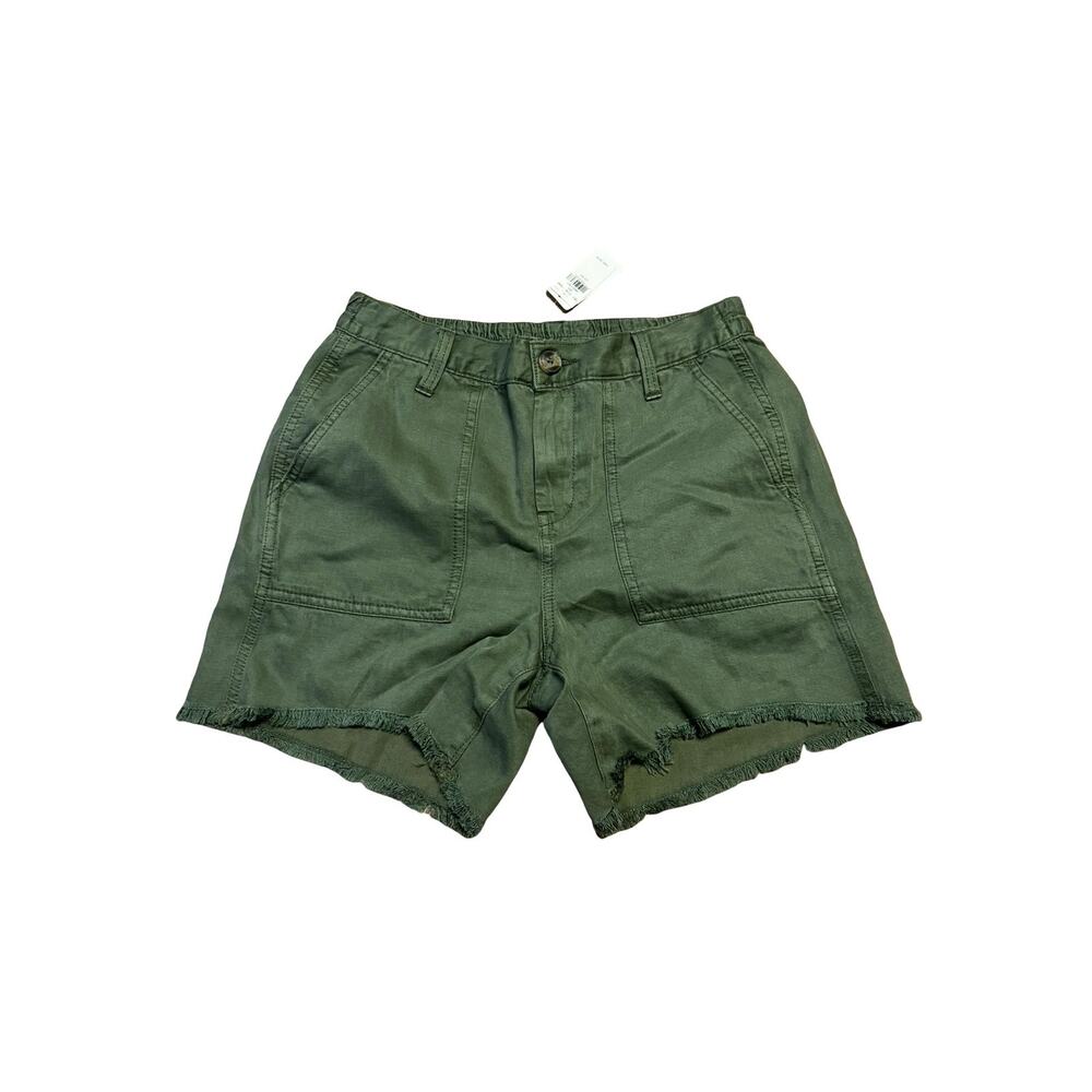 Aerie Womens Cargo Utility Cutoff Shorts Size XS Olive Green Raw Hem NWT